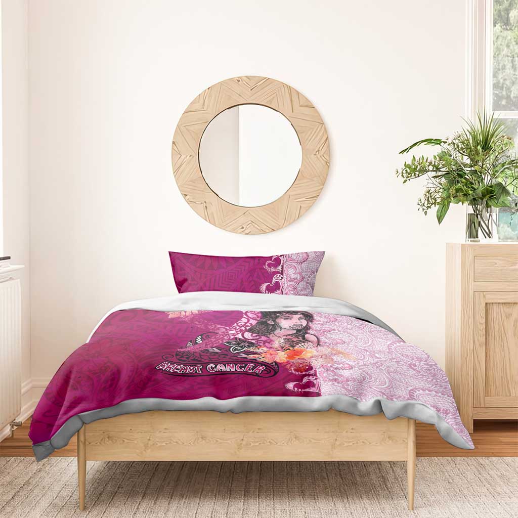 Breast Cancer New Zealand Bedding Set Maori Aotearoa Girl Pink Out