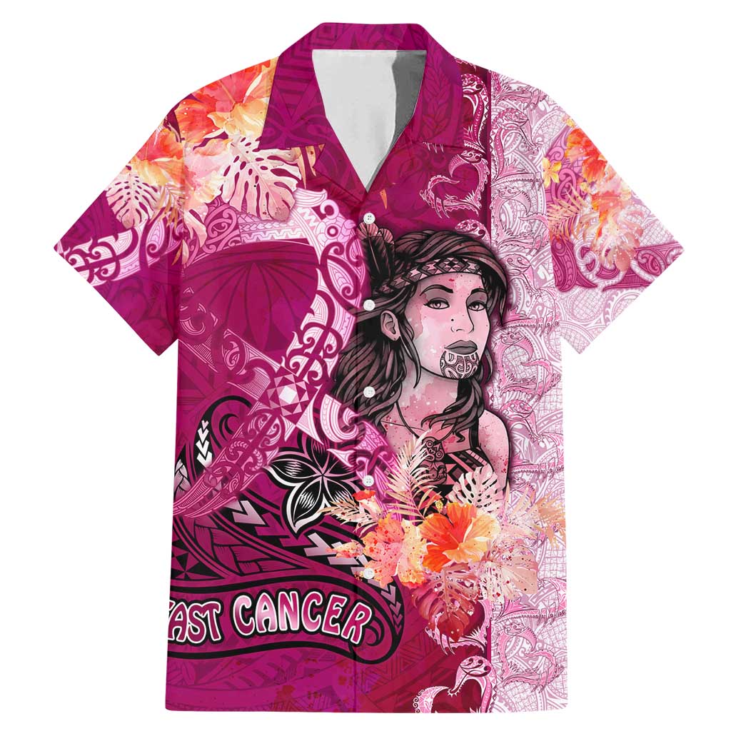 Breast Cancer New Zealand Family Matching Mermaid Dress and Hawaiian Shirt Maori Aotearoa Girl Pink Out