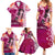 Breast Cancer New Zealand Family Matching Summer Maxi Dress and Hawaiian Shirt Maori Aotearoa Girl Pink Out