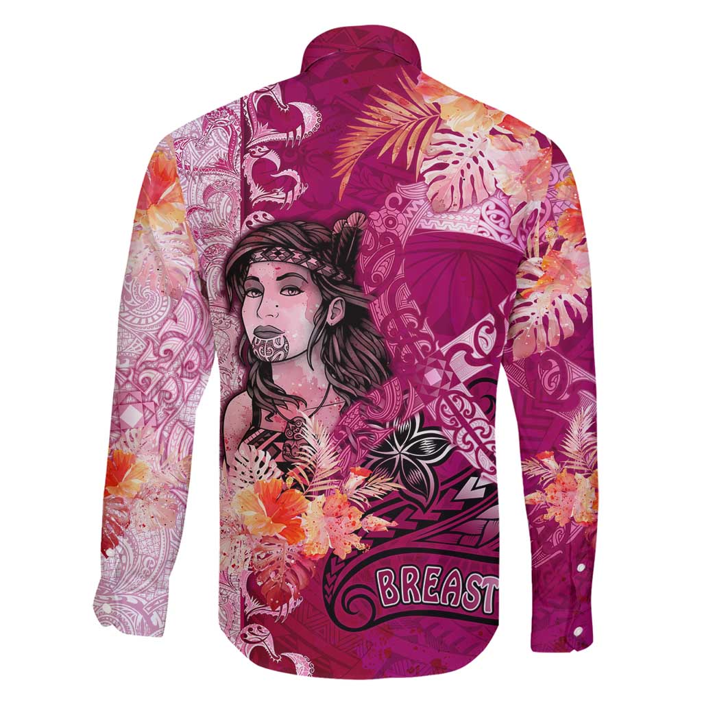 Breast Cancer New Zealand Family Matching Summer Maxi Dress and Hawaiian Shirt Maori Aotearoa Girl Pink Out