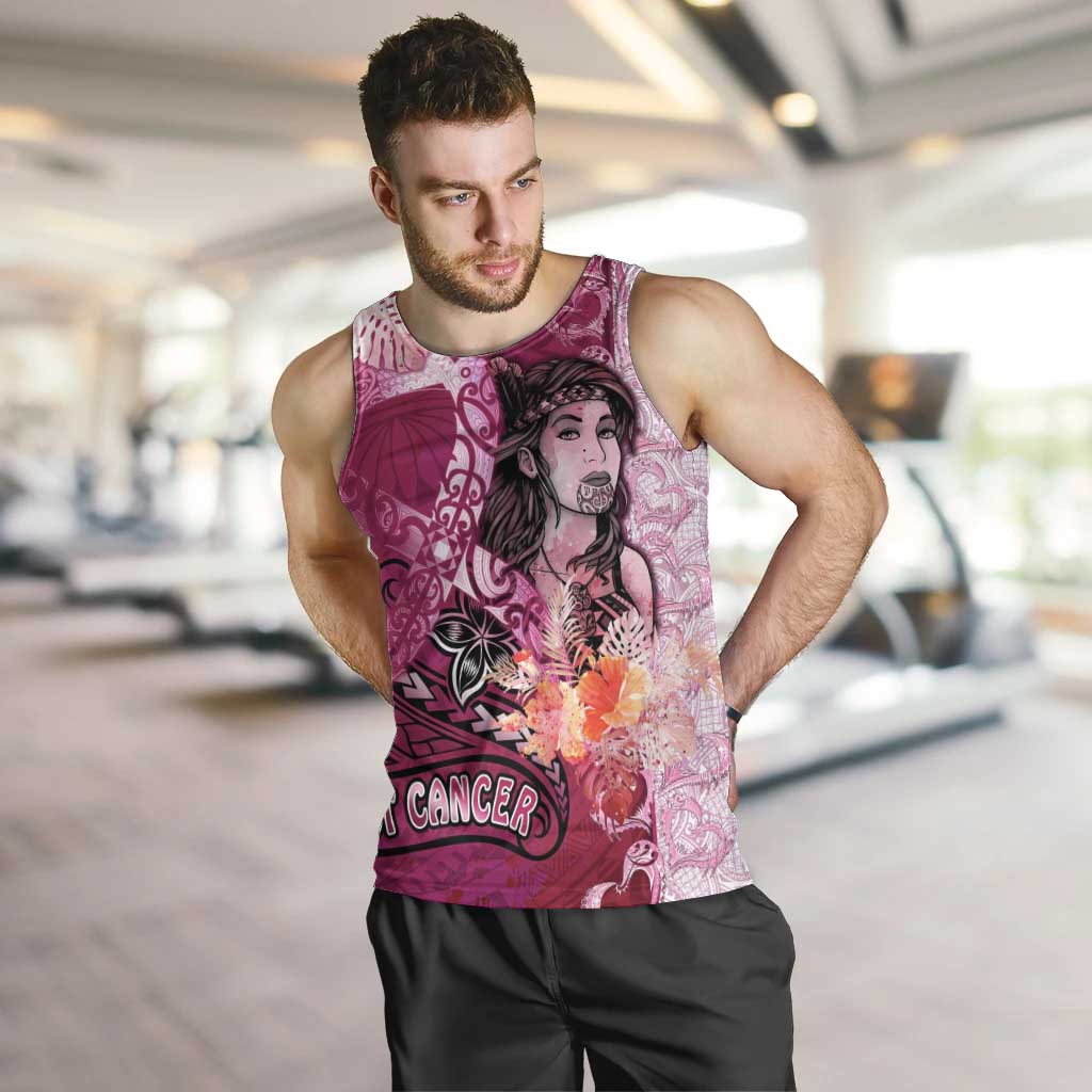 Breast Cancer New Zealand Men Tank Top Maori Aotearoa Girl Pink Out DT02 Pink - Polynesian Pride