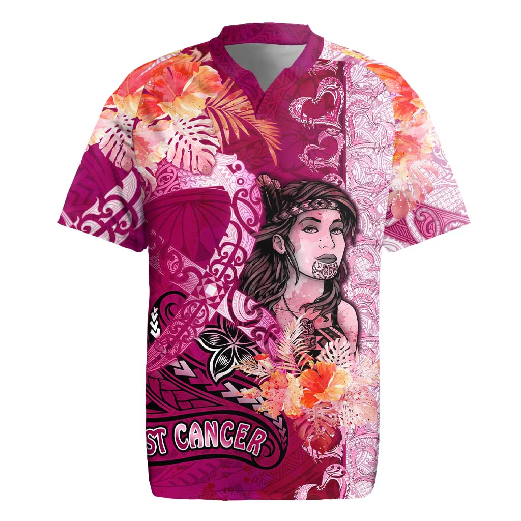 Breast Cancer New Zealand Rugby Jersey Maori Aotearoa Girl Pink Out