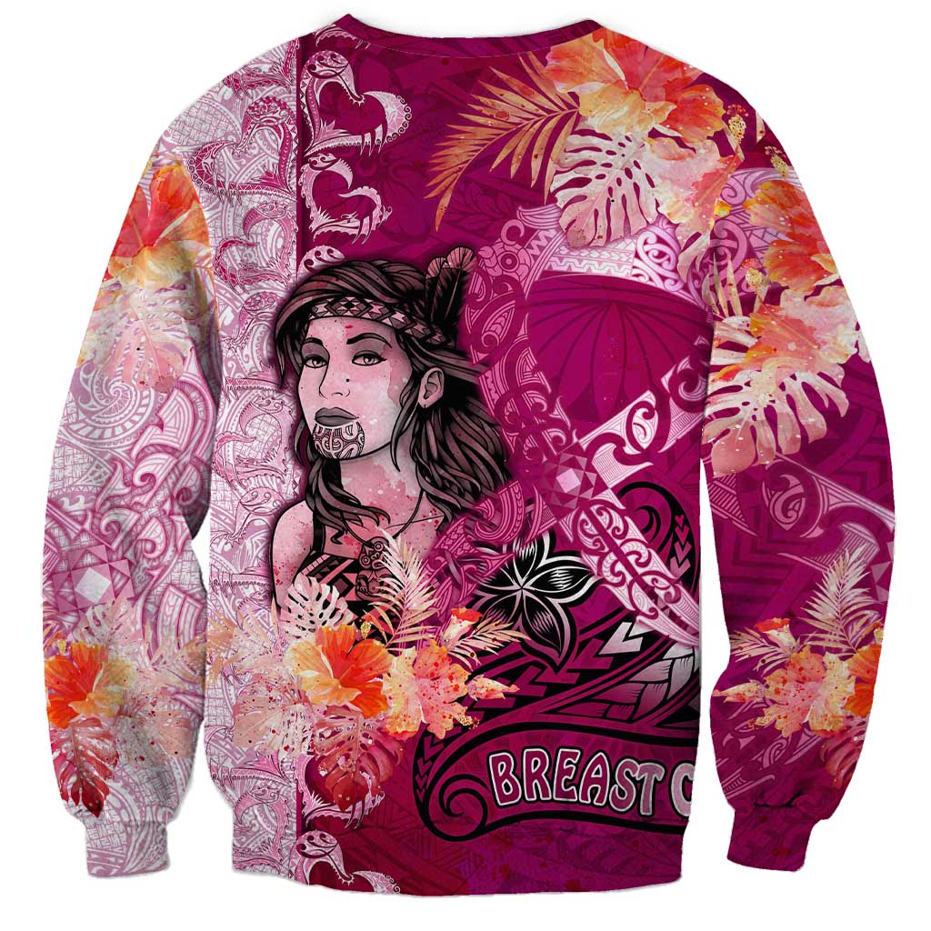 Breast Cancer New Zealand Sweatshirt Maori Aotearoa Girl Pink Out