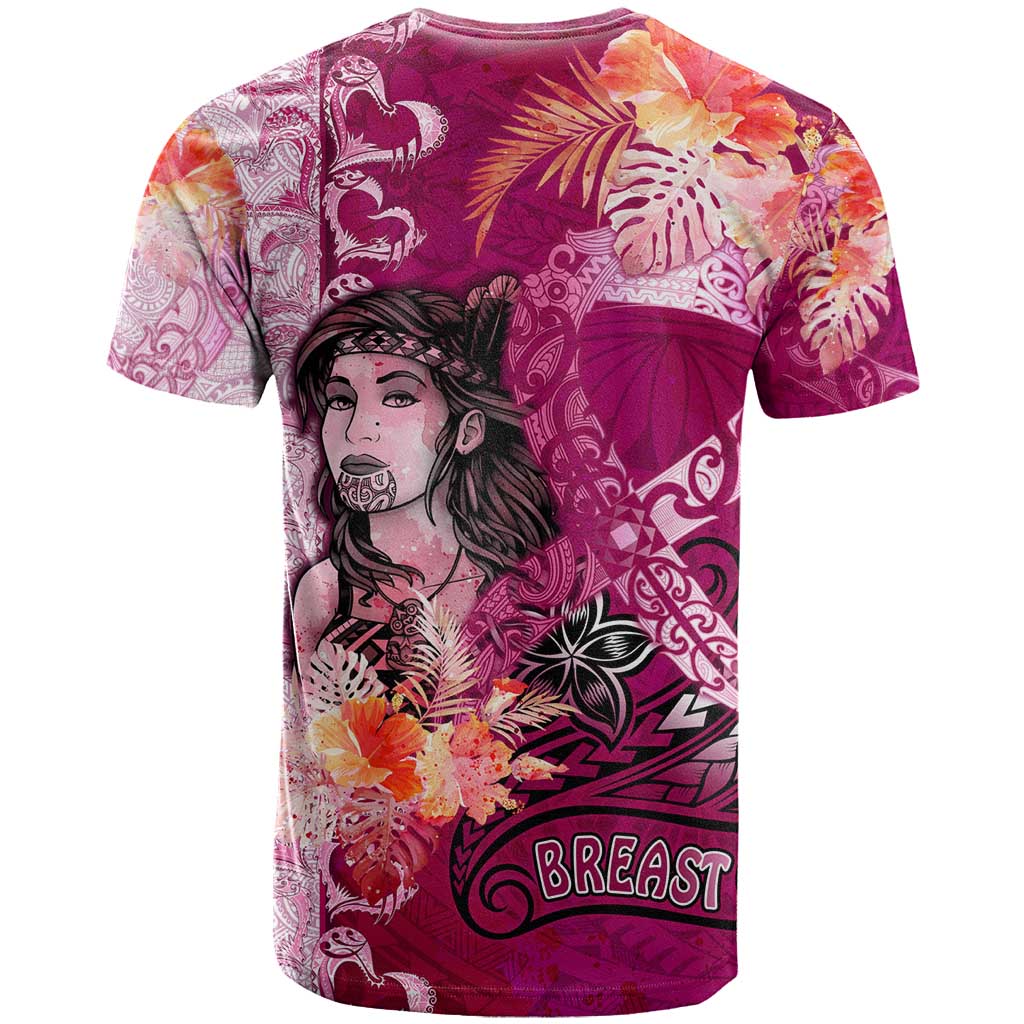 Breast Cancer New Zealand T Shirt Maori Aotearoa Girl Pink Out