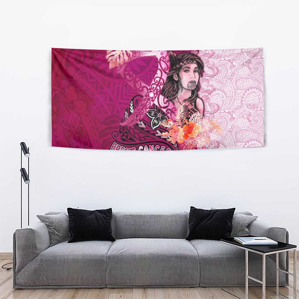 Breast Cancer New Zealand Tapestry Maori Aotearoa Girl Pink Out