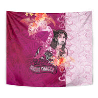 Breast Cancer New Zealand Tapestry Maori Aotearoa Girl Pink Out