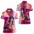 Breast Cancer New Zealand Women Polo Shirt Maori Aotearoa Girl Pink Out