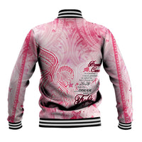 Breast Cancer Awareness Month Baseball Jacket Butterfly Polynesia Watercolor Pink DT02 - Polynesian Pride