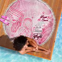 Breast Cancer Awareness Month Beach Blanket Butterfly Polynesia Watercolor Pink DT02 - Polynesian Pride
