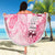 Breast Cancer Awareness Month Beach Blanket Butterfly Polynesia Watercolor Pink