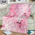 Breast Cancer Awareness Month Blanket Butterfly Polynesia Watercolor Pink