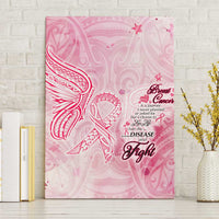 Breast Cancer Awareness Month Canvas Wall Art Butterfly Polynesia Watercolor Pink DT02 Without Frame Pink - Polynesian Pride