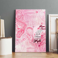 Breast Cancer Awareness Month Canvas Wall Art Butterfly Polynesia Watercolor Pink DT02 - Polynesian Pride