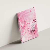 Breast Cancer Awareness Month Canvas Wall Art Butterfly Polynesia Watercolor Pink DT02 - Polynesian Pride