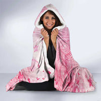 Breast Cancer Awareness Month Hooded Blanket Butterfly Polynesia Watercolor Pink DT02 - Polynesian Pride