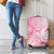 Breast Cancer Awareness Month Luggage Cover Butterfly Polynesia Watercolor Pink