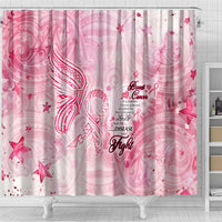 Breast Cancer Awareness Month Shower Curtain Butterfly Polynesia Watercolor Pink