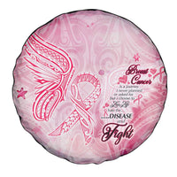 Breast Cancer Awareness Month Spare Tire Cover Butterfly Polynesia Watercolor Pink