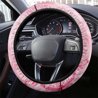 Breast Cancer Awareness Month Steering Wheel Cover Butterfly Polynesia Watercolor Pink DT02 - Polynesian Pride