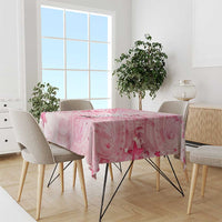 Breast Cancer Awareness Month Tablecloth Butterfly Polynesia Watercolor Pink DT02 - Polynesian Pride