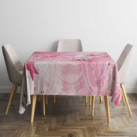 Breast Cancer Awareness Month Tablecloth Butterfly Polynesia Watercolor Pink DT02 - Polynesian Pride