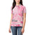 Breast Cancer Awareness Month Women Polo Shirt Butterfly Polynesia Watercolor Pink