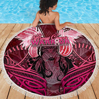 Breast Cancer Warrior Beach Blanket Angel Wings Polynesian Pattern DT02 - Polynesian Pride