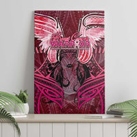 Breast Cancer Warrior Canvas Wall Art Angel Wings Polynesian Pattern DT02 - Polynesian Pride