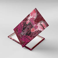 Breast Cancer Warrior Canvas Wall Art Angel Wings Polynesian Pattern DT02 With Frame Pink - Polynesian Pride