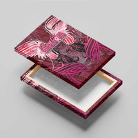 Breast Cancer Warrior Canvas Wall Art Angel Wings Polynesian Pattern DT02 - Polynesian Pride