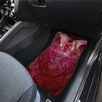 Breast Cancer Warrior Car Mats Angel Wings Polynesian Pattern DT02 - Polynesian Pride