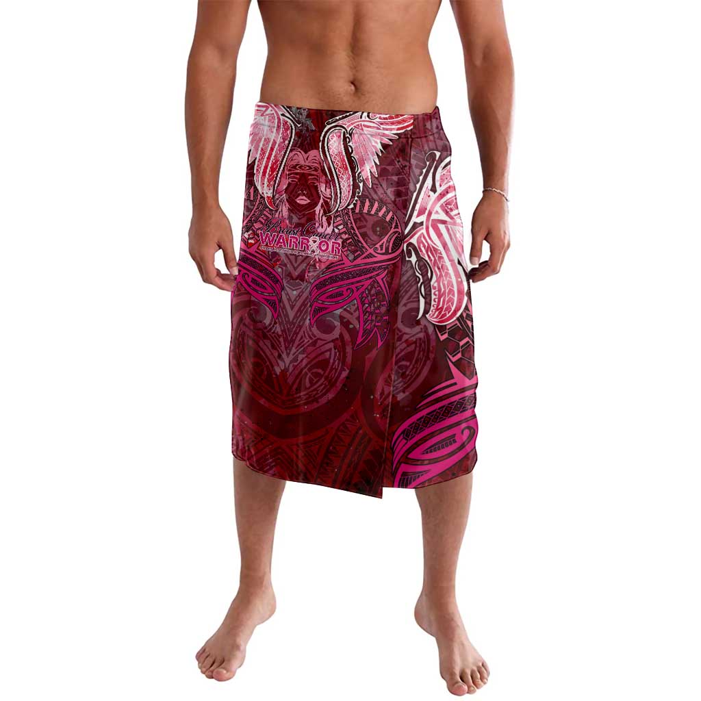 Breast Cancer Warrior Lavalava Angel Wings Polynesian Pattern