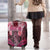 Breast Cancer Warrior Luggage Cover Angel Wings Polynesian Pattern