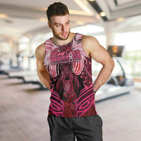 Breast Cancer Warrior Men Tank Top Angel Wings Polynesian Pattern DT02 Pink - Polynesian Pride