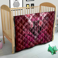 Breast Cancer Warrior Quilt Angel Wings Polynesian Pattern