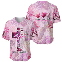 Breast Cancer Polynesian Baseball Jersey I Can Do All Things Through Christ