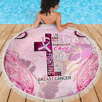 Breast Cancer Polynesian Beach Blanket I Can Do All Things Through Christ DT02 - Polynesian Pride