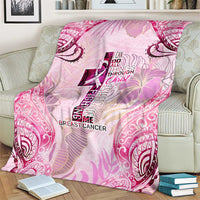 Breast Cancer Polynesian Blanket I Can Do All Things Through Christ DT02 - Polynesian Pride