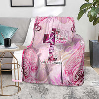 Breast Cancer Polynesian Blanket I Can Do All Things Through Christ DT02 - Polynesian Pride