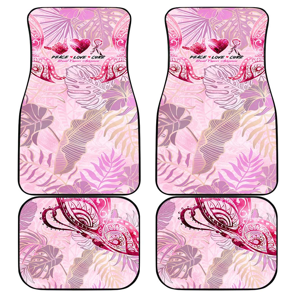 Breast Cancer Polynesian Car Mats I Can Do All Things Through Christ DT02 - Polynesian Pride