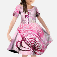 Breast Cancer Polynesian Family Matching Puletasi and Hawaiian Shirt I Can Do All Things Through Christ