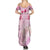 Breast Cancer Polynesian Family Matching Summer Maxi Dress and Hawaiian Shirt I Can Do All Things Through Christ