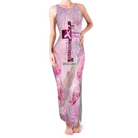 Breast Cancer Polynesian Family Matching Tank Maxi Dress and Hawaiian Shirt I Can Do All Things Through Christ