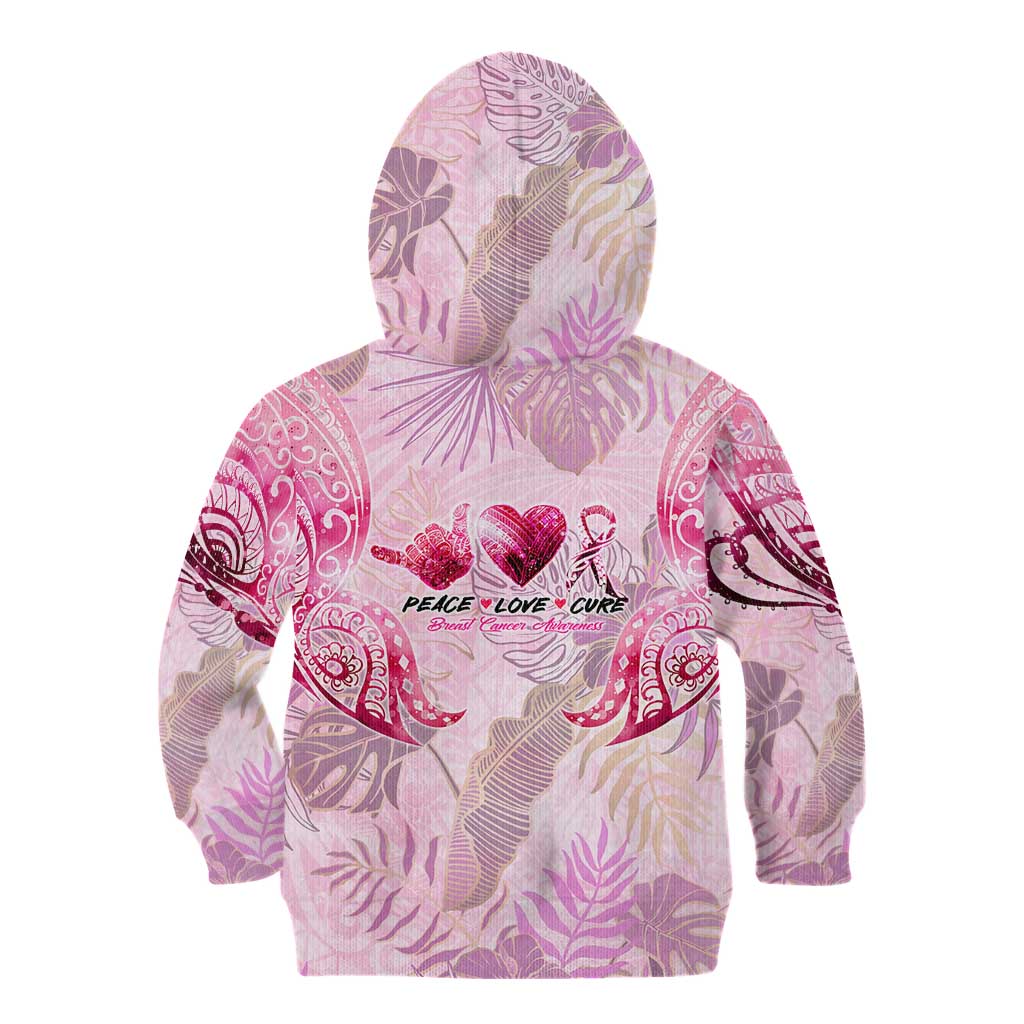 Breast Cancer Polynesian Kid Hoodie I Can Do All Things Through Christ