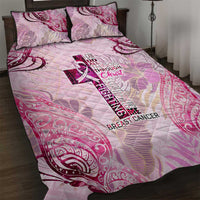 Breast Cancer Polynesian Quilt Bed Set I Can Do All Things Through Christ DT02 Pink - Polynesian Pride