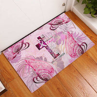 Breast Cancer Polynesian Rubber Doormat I Can Do All Things Through Christ DT02 - Polynesian Pride