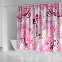 Breast Cancer Polynesian Shower Curtain I Can Do All Things Through Christ