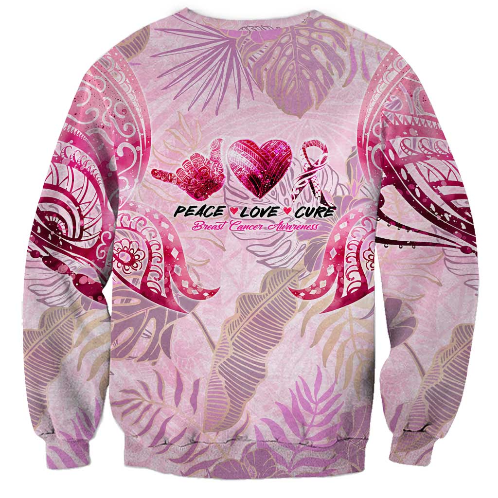 Breast Cancer Polynesian Sweatshirt I Can Do All Things Through Christ