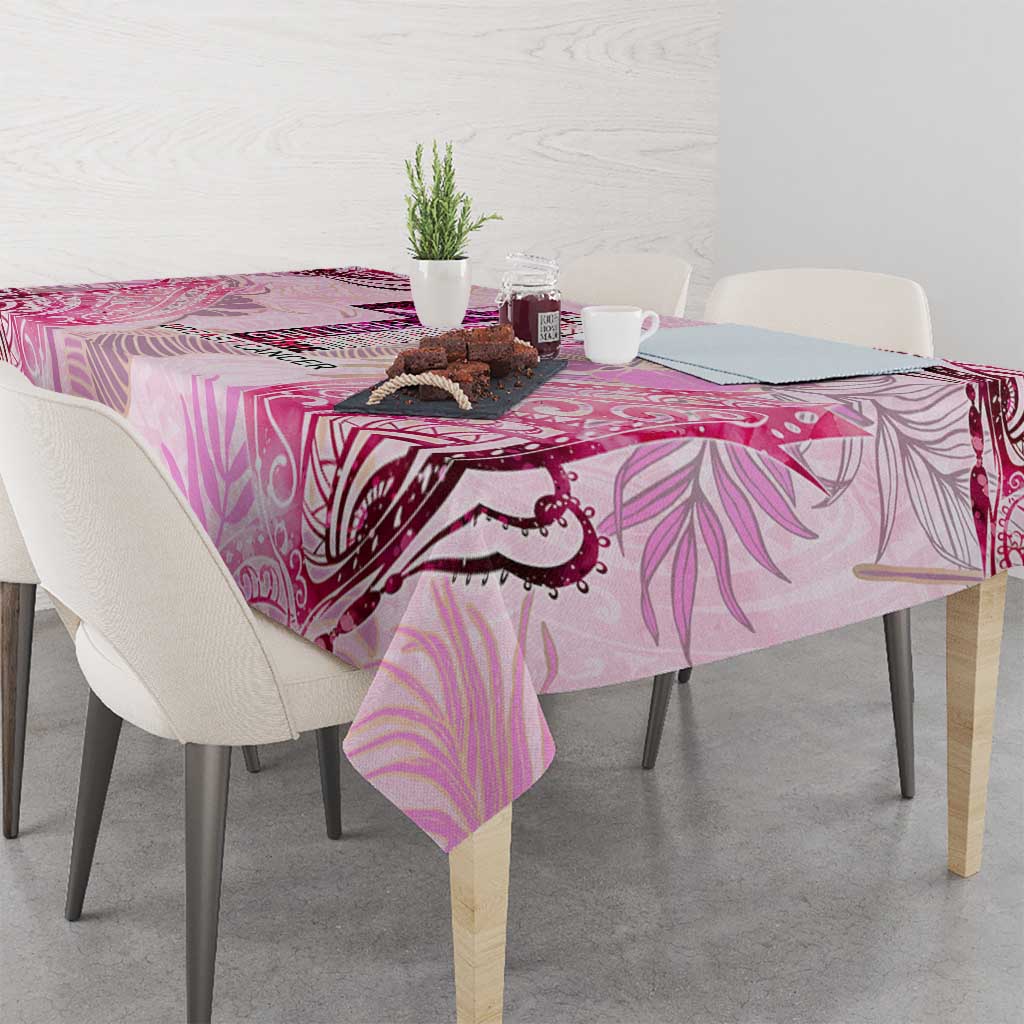Breast Cancer Polynesian Tablecloth I Can Do All Things Through Christ DT02 - Polynesian Pride