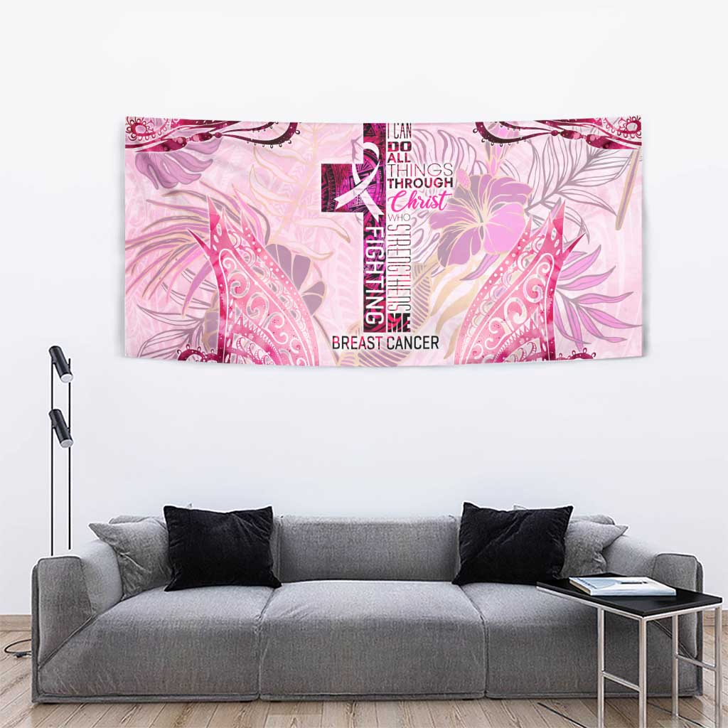 Breast Cancer Polynesian Tapestry I Can Do All Things Through Christ